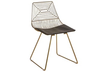 Sett med 2 spisestoler Beatty - Gull, svart - Møbler - Stoler - Spisestuestoler & kjøkkenstoler