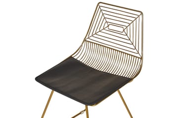 Sett med 2 spisestoler Beatty - Gull, svart - Møbler - Stoler - Spisestuestoler & kjøkkenstoler