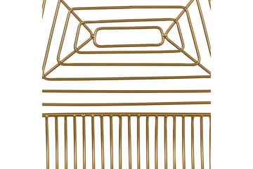 Sett med 2 spisestoler Beatty - Gull, svart - Møbler - Stoler - Spisestuestoler & kjøkkenstoler