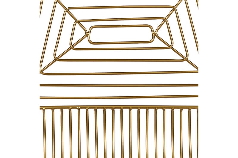 Sett med 2 spisestoler Beatty - Gull, svart - Møbler - Stoler - Spisestuestoler & kjøkkenstoler