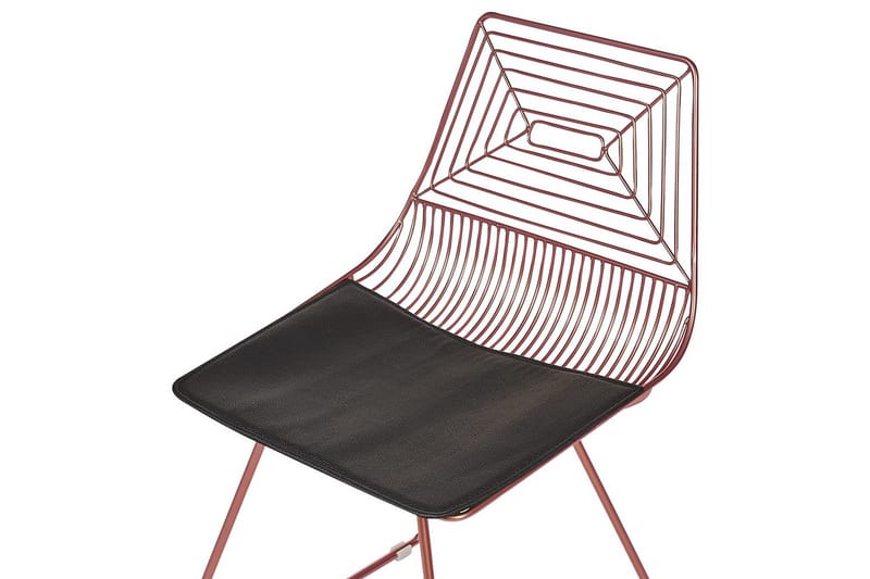 Sett med 2 spisestoler Beatty - Rosa gull, svart - Møbler - Stoler - Spisestuestoler & kjøkkenstoler