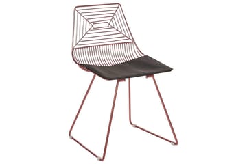 Sett med 2 spisestoler Beatty - Rosa gull, svart - Møbler - Stoler - Spisestuestoler & kjøkkenstoler