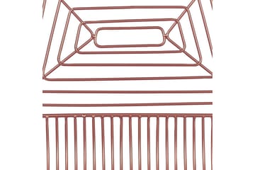 Sett med 2 spisestoler Beatty - Rosa gull, svart - Møbler - Stoler - Spisestuestoler & kjøkkenstoler