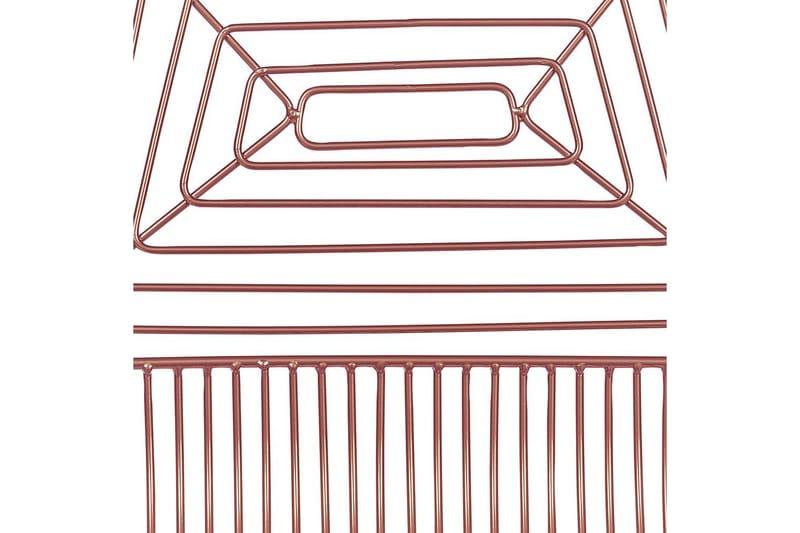 Sett med 2 spisestoler Beatty - Rosa gull, svart - Møbler - Stoler - Spisestuestoler & kjøkkenstoler