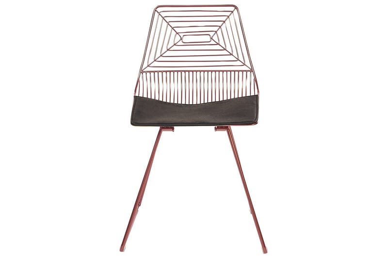 Sett med 2 spisestoler Beatty - Rosa gull, svart - Møbler - Stoler - Spisestuestoler & kjøkkenstoler