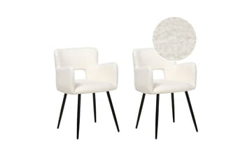 Sett med 2 spisestoler Bouclé Sanilac - Møbler - Stoler - Spisestuestoler & kjøkkenstoler