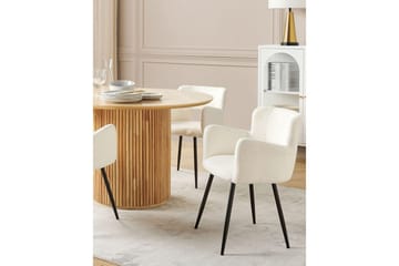 Sett med 2 spisestoler Bouclé Sanilac - Møbler - Stoler - Spisestuestoler & kjøkkenstoler