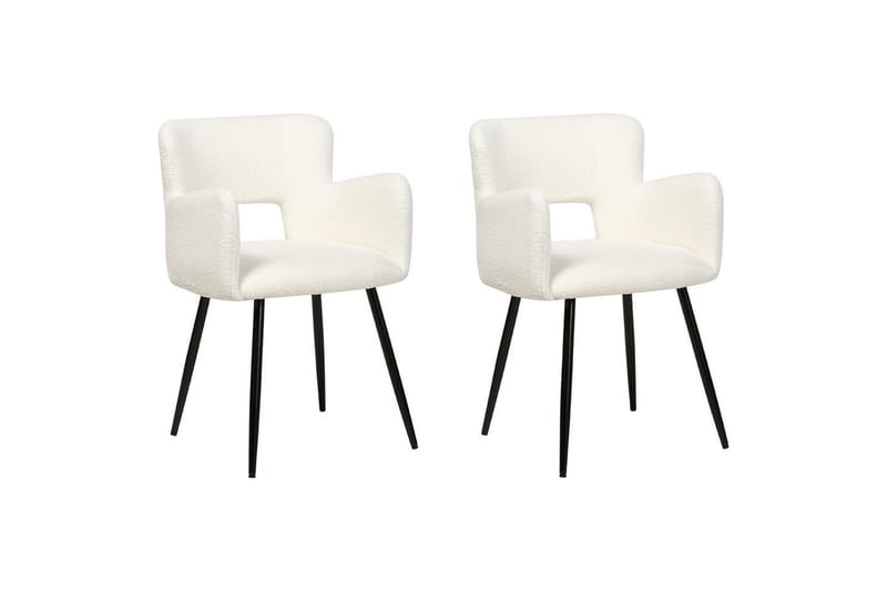 Sett med 2 spisestoler Bouclé Sanilac - Møbler - Stoler - Spisestuestoler & kjøkkenstoler