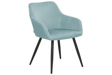 Sett med 2 spisestoler Casmalia - Blå, Svart - Møbler - Stoler - Spisestuestoler & kjøkkenstoler