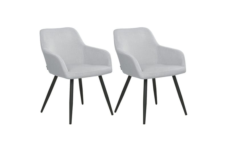 Sett med 2 spisestoler Casmalia, Grå, svart