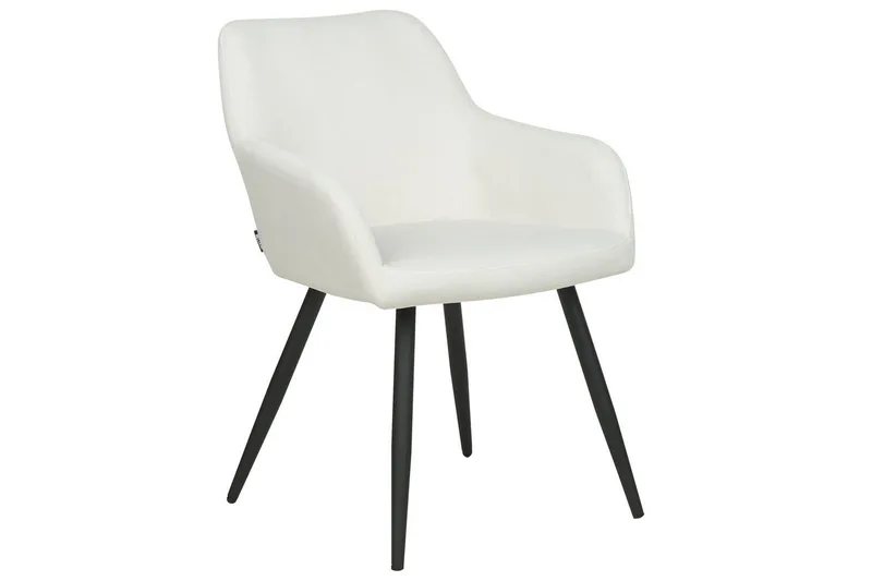 Sett med 2 spisestoler Casmalia - Hvit, Svart - Møbler - Stoler - Spisestuestoler & kjøkkenstoler