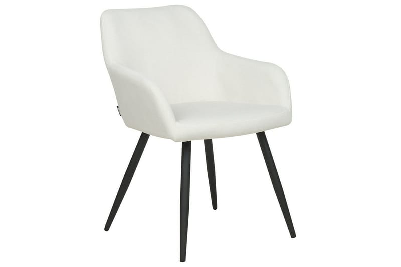 Sett med 2 spisestoler Casmalia - Hvit, Svart - Møbler - Stoler - Spisestuestoler & kjøkkenstoler