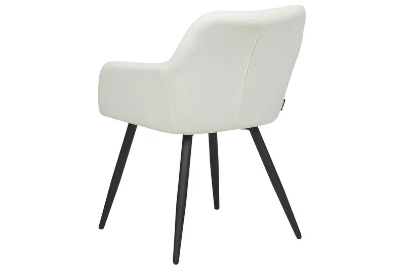 Sett med 2 spisestoler Casmalia - Hvit, Svart - Møbler - Stoler - Spisestuestoler & kjøkkenstoler