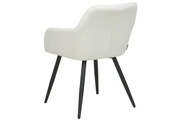 Sett med 2 spisestoler Casmalia - Hvit, Svart - Møbler - Stoler - Spisestuestoler & kjøkkenstoler