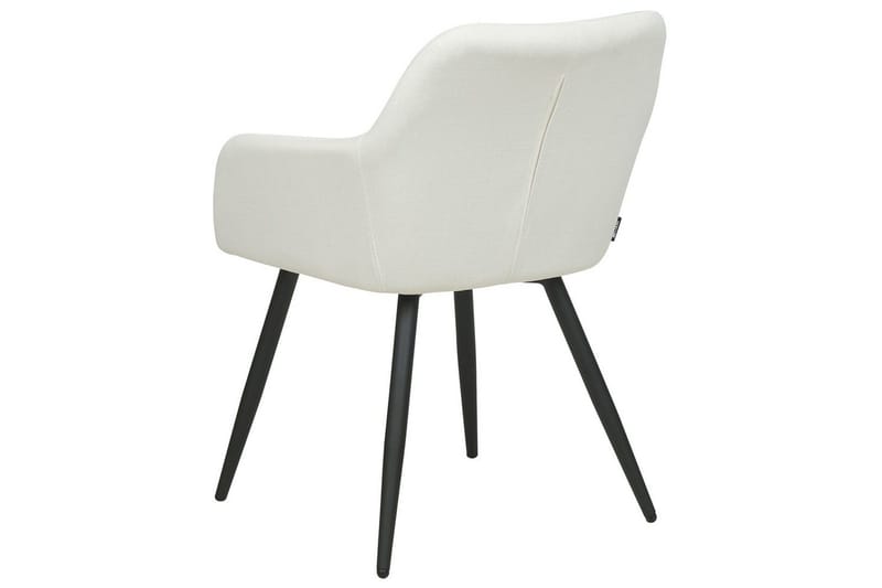 Sett med 2 spisestoler Casmalia - Hvit, Svart - Møbler - Stoler - Spisestuestoler & kjøkkenstoler