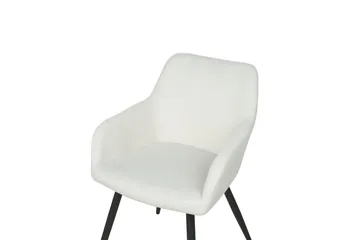 Sett med 2 spisestoler Casmalia - Hvit, Svart - Møbler - Stoler - Spisestuestoler & kjøkkenstoler