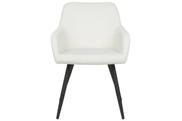 Sett med 2 spisestoler Casmalia - Hvit, Svart - Møbler - Stoler - Spisestuestoler & kjøkkenstoler