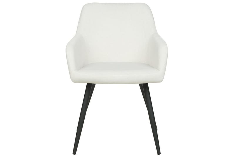 Sett med 2 spisestoler Casmalia - Hvit, Svart - Møbler - Stoler - Spisestuestoler & kjøkkenstoler
