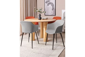 Sett med 2 spisestoler Elim - Grå, svart - Møbler - Stoler - Spisestuestoler & kjøkkenstoler