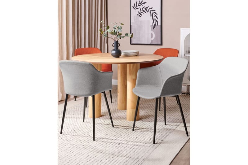 Sett med 2 spisestoler Elim - Grå, svart - Møbler - Stoler - Spisestuestoler & kjøkkenstoler