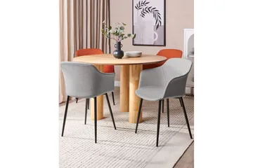 Sett med 2 spisestoler Elim - Grå, svart - Møbler - Stoler - Spisestuestoler & kjøkkenstoler