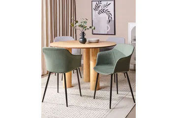 Sett med 2 spisestoler Elim - Grønn, Svart - Møbler - Stoler - Spisestuestoler & kjøkkenstoler