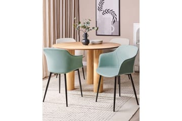 Sett med 2 spisestoler Elim - Mintgrønn, Svart - Møbler - Stoler - Spisestuestoler & kjøkkenstoler