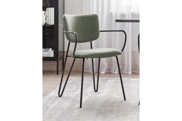 Sett med 2 spisestoler Elko - Grønn, Svart - Møbler - Stoler - Spisestuestoler & kjøkkenstoler