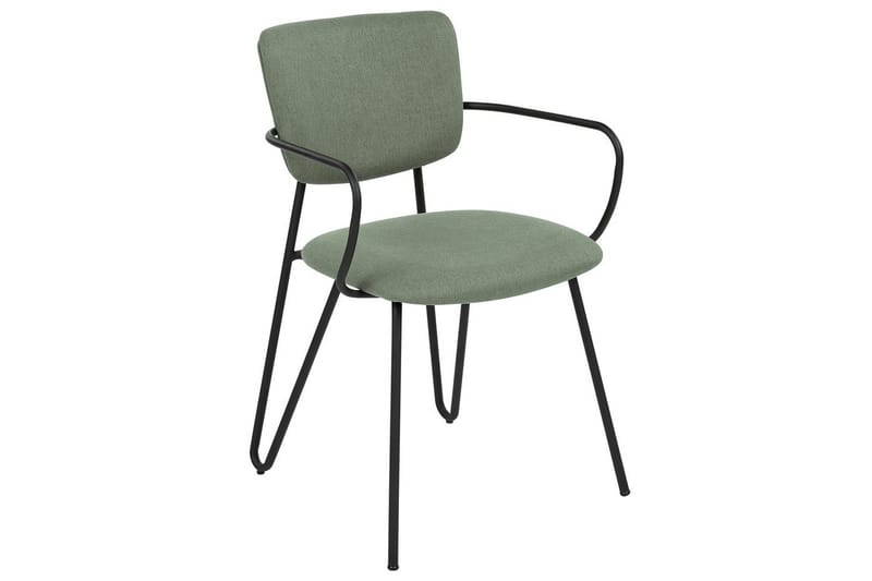 Sett med 2 spisestoler Elko - Grønn, Svart - Møbler - Stoler - Spisestuestoler & kjøkkenstoler