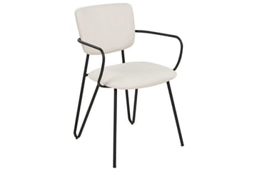 Sett med 2 spisestoler Elko - Hvit, Svart - Møbler - Stoler - Spisestuestoler & kjøkkenstoler