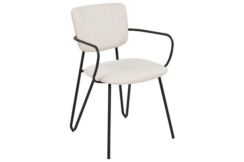 Sett med 2 spisestoler Elko - Hvit, Svart - Møbler - Stoler - Spisestuestoler & kjøkkenstoler