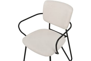 Sett med 2 spisestoler Elko - Hvit, Svart - Møbler - Stoler - Spisestuestoler & kjøkkenstoler