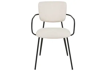 Sett med 2 spisestoler Elko - Hvit, Svart - Møbler - Stoler - Spisestuestoler & kjøkkenstoler