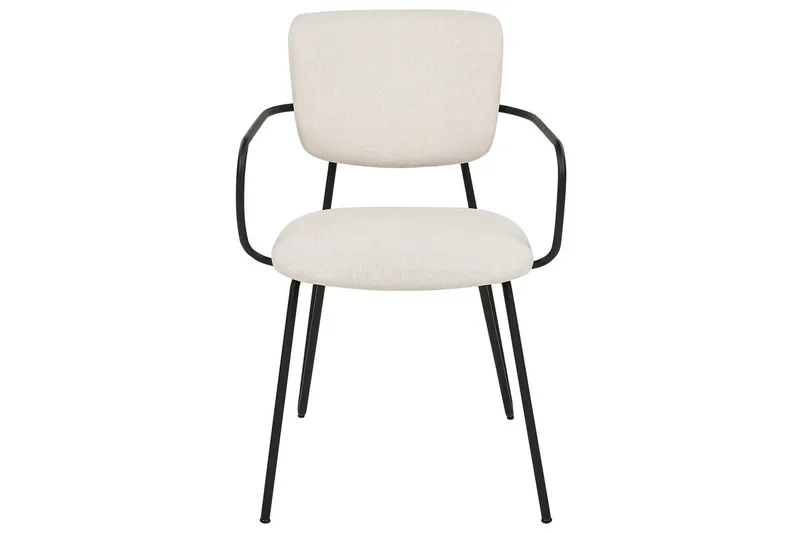 Sett med 2 spisestoler Elko - Hvit, Svart - Møbler - Stoler - Spisestuestoler & kjøkkenstoler