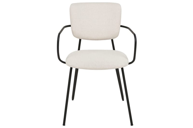 Sett med 2 spisestoler Elko - Hvit, Svart - Møbler - Stoler - Spisestuestoler & kjøkkenstoler