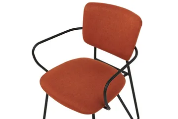 Sett med 2 spisestoler Elko - Oransje, svart - Møbler - Stoler - Spisestuestoler & kjøkkenstoler