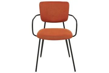 Sett med 2 spisestoler Elko - Oransje, svart - Møbler - Stoler - Spisestuestoler & kjøkkenstoler