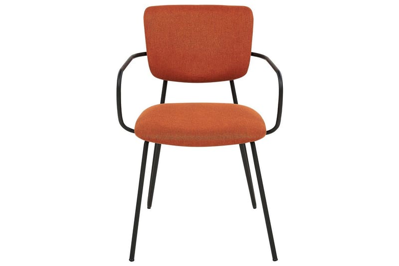Sett med 2 spisestoler Elko - Oransje, svart - Møbler - Stoler - Spisestuestoler & kjøkkenstoler