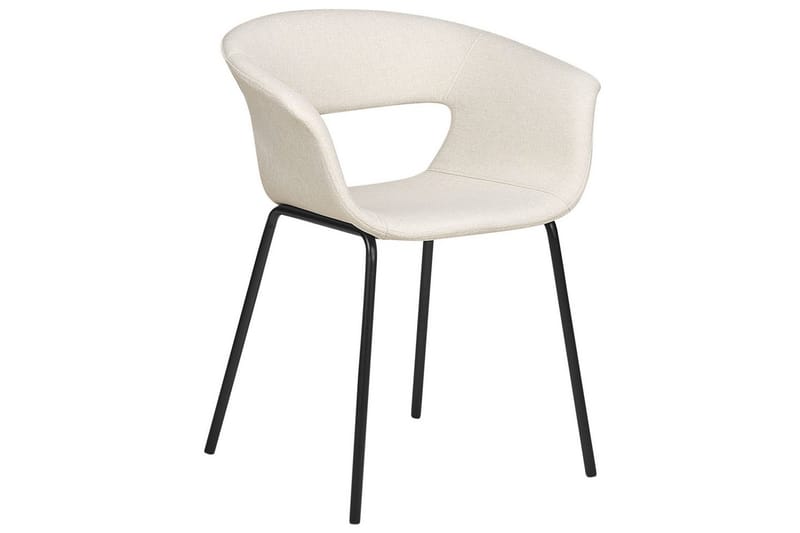 Sett med 2 spisestoler Elma - Beige, svart - Møbler - Stoler - Spisestuestoler & kjøkkenstoler