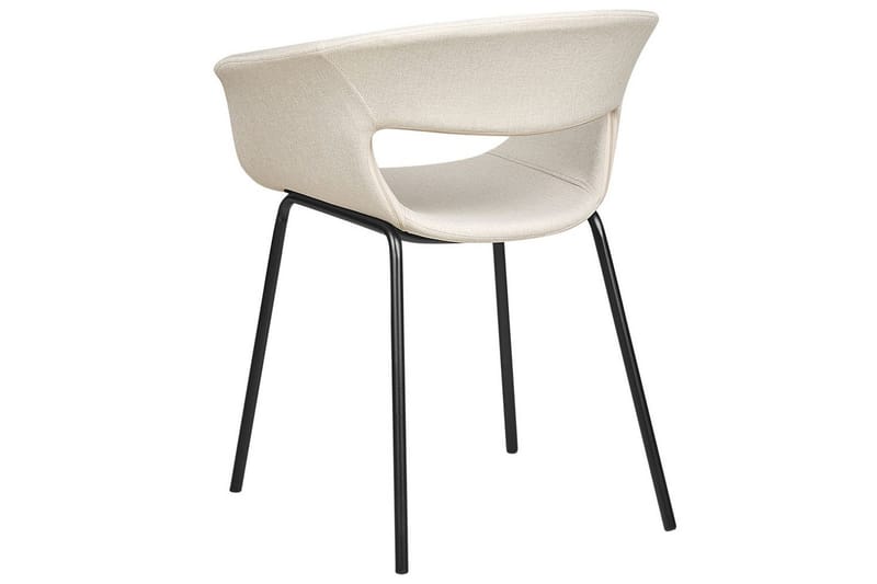 Sett med 2 spisestoler Elma - Beige, svart - Møbler - Stoler - Spisestuestoler & kjøkkenstoler