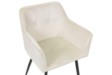 Sett med 2 spisestoler Jasmin - Beige, svart - Møbler - Stoler - Spisestuestoler & kjøkkenstoler