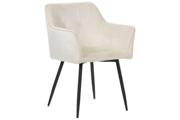 Sett med 2 spisestoler Jasmin - Beige, svart - Møbler - Stoler - Spisestuestoler & kjøkkenstoler