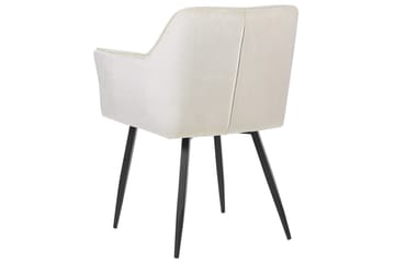 Sett med 2 spisestoler Jasmin - Beige, svart - Møbler - Stoler - Spisestuestoler & kjøkkenstoler