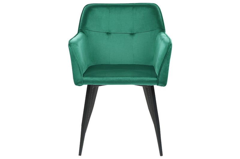 Sett med 2 spisestoler Jasmin - Grønn, Svart, Grønn, svart - Møbler - Stoler - Spisestuestoler & kjøkkenstoler