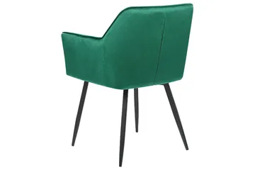 Sett med 2 spisestoler Jasmin - Grønn, Svart, Grønn, svart - Møbler - Stoler - Spisestuestoler & kjøkkenstoler