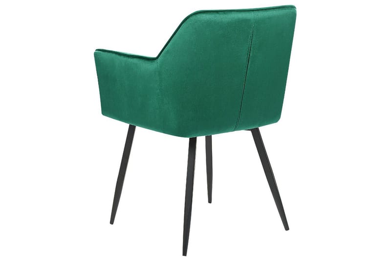 Sett med 2 spisestoler Jasmin - Grønn, Svart, Grønn, svart - Møbler - Stoler - Spisestuestoler & kjøkkenstoler