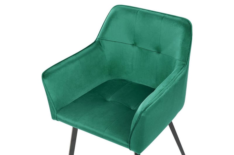 Sett med 2 spisestoler Jasmin - Grønn, Svart, Grønn, svart - Møbler - Stoler - Spisestuestoler & kjøkkenstoler