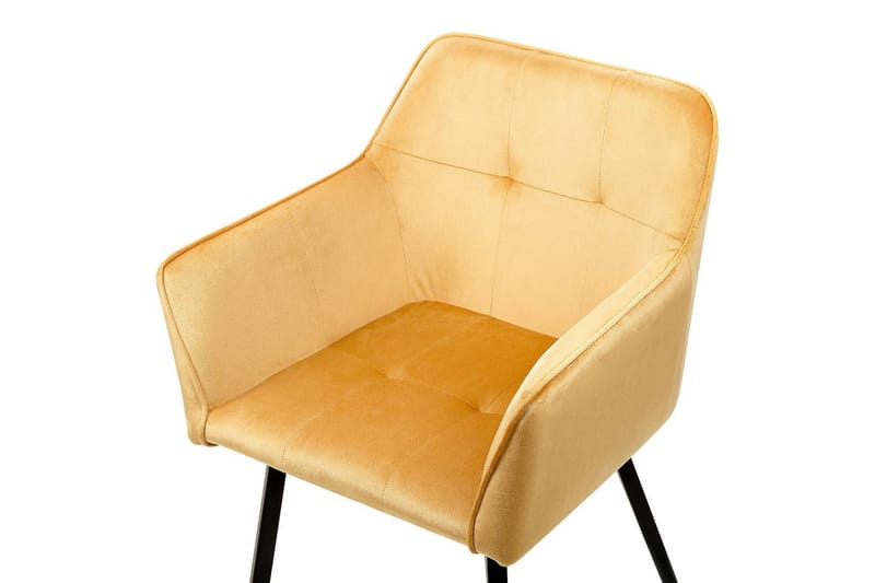 Sett med 2 spisestoler Jasmin - Gul, svart, Gul, Svart - Møbler - Stoler - Spisestuestoler & kjøkkenstoler