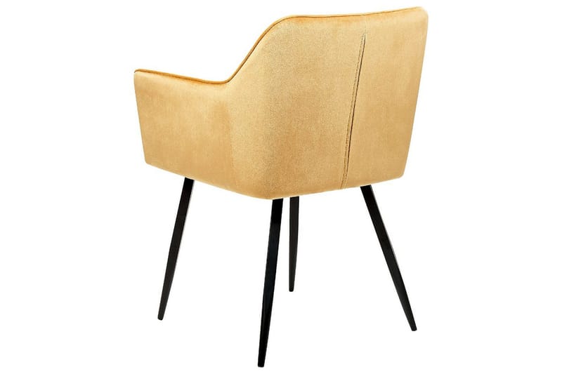 Sett med 2 spisestoler Jasmin - Gul, svart, Gul, Svart - Møbler - Stoler - Spisestuestoler & kjøkkenstoler