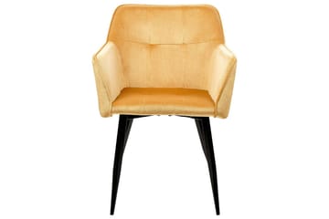 Sett med 2 spisestoler Jasmin - Gul, svart, Gul, Svart - Møbler - Stoler - Spisestuestoler & kjøkkenstoler